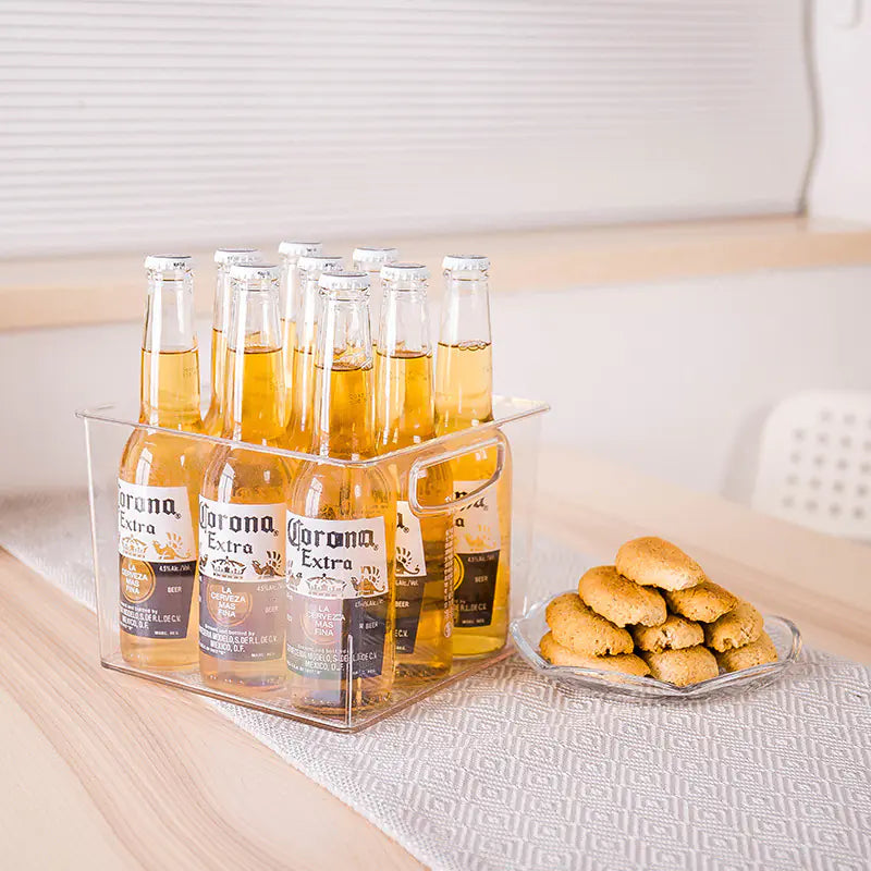 Square Transparent Plastic Refrigerator Storage Box