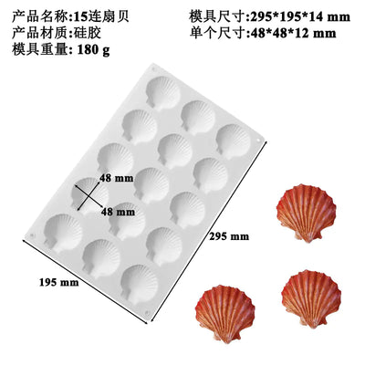 New Ocean Shell Silicone Mousse Cake Mold for Baking