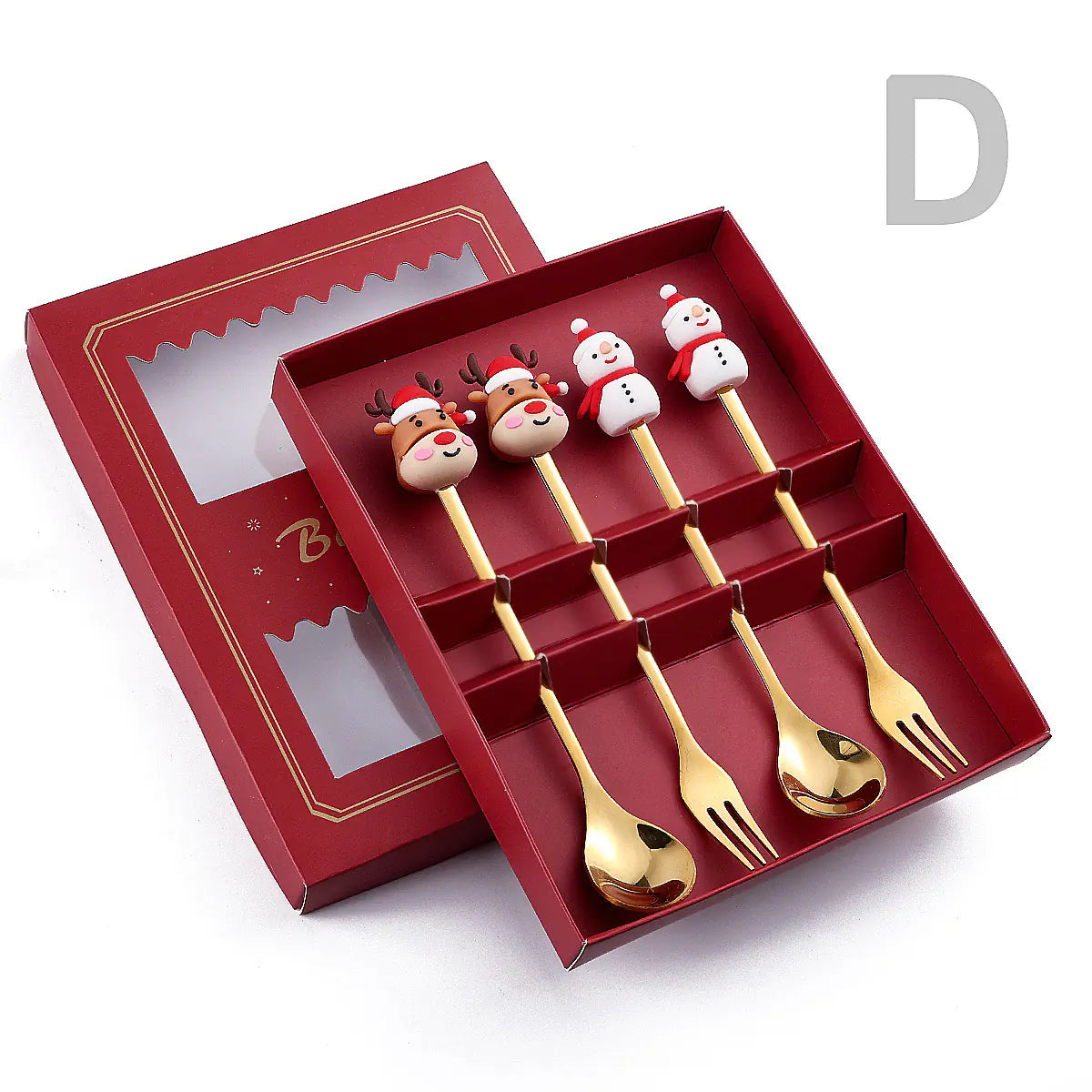 Cartoon Christmas Spoon Cutlery Set for Desserts
