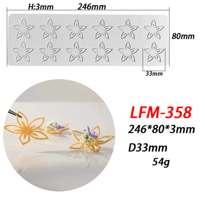 Silicone Mold for Leaf Ring Fondant Lace Decoration