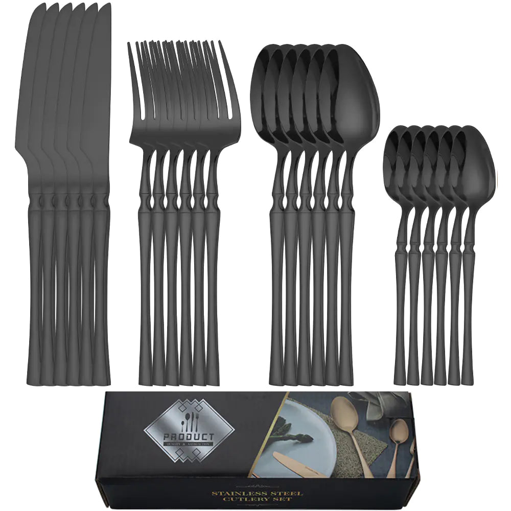 Titanium Coated Stainless Steel Cutlery Set for Dining
