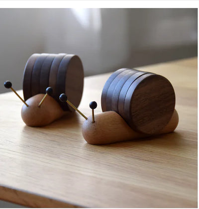 Creative Snail Wooden Coaster - Heat Resistant Mat
