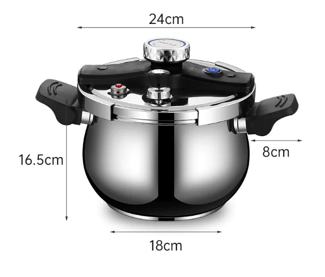 24cm Explosion-Proof Pressure Cooker, 304 Stainless Steel