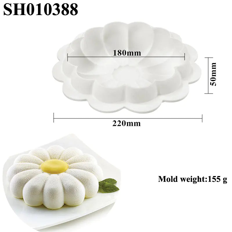 New 6-Cavity Silicone Daisy Cake Mousse Mold