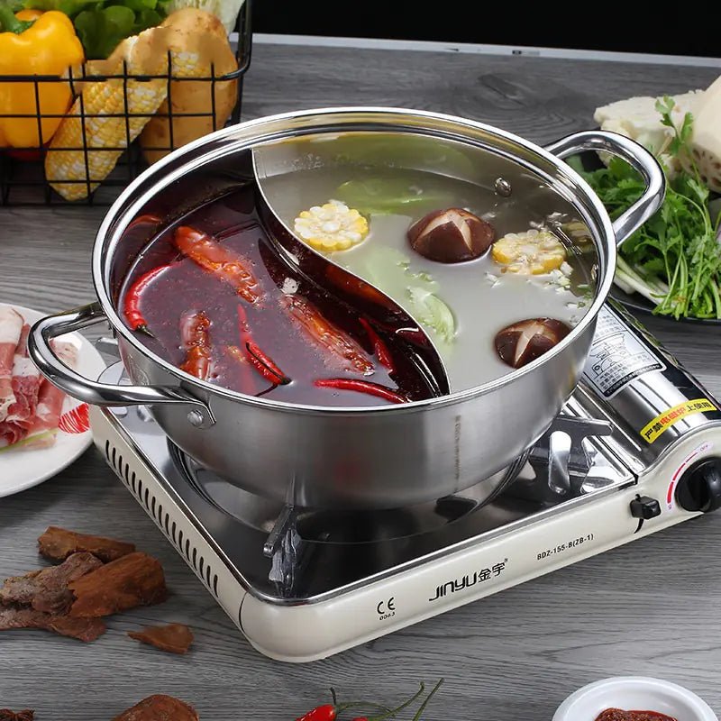 Stainless Steel Two - Flavor Hot Pot - Lunqara
