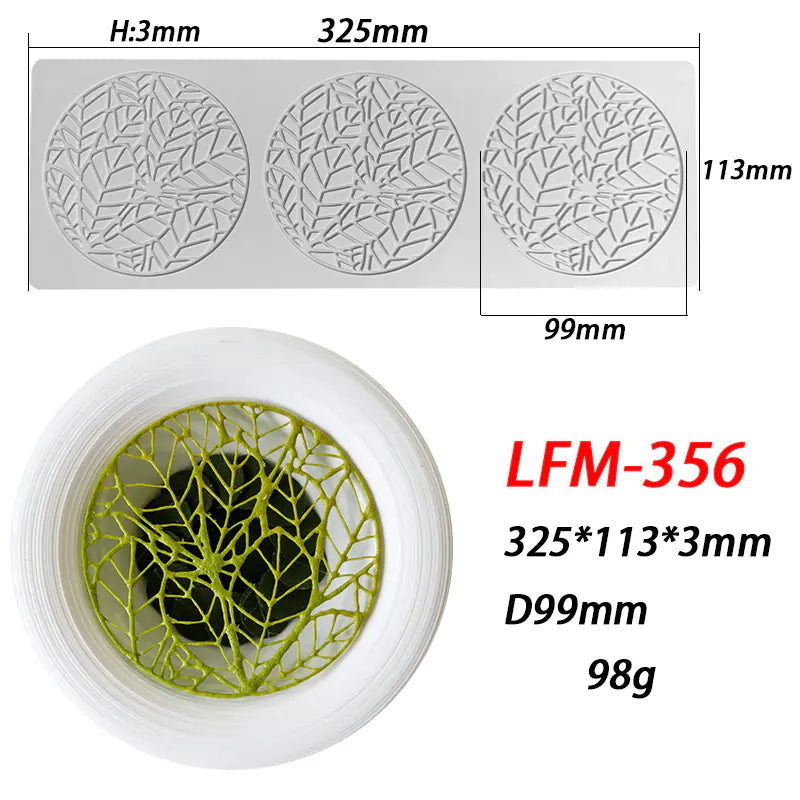 Silicone Mold for Leaf Ring Fondant Lace Decoration
