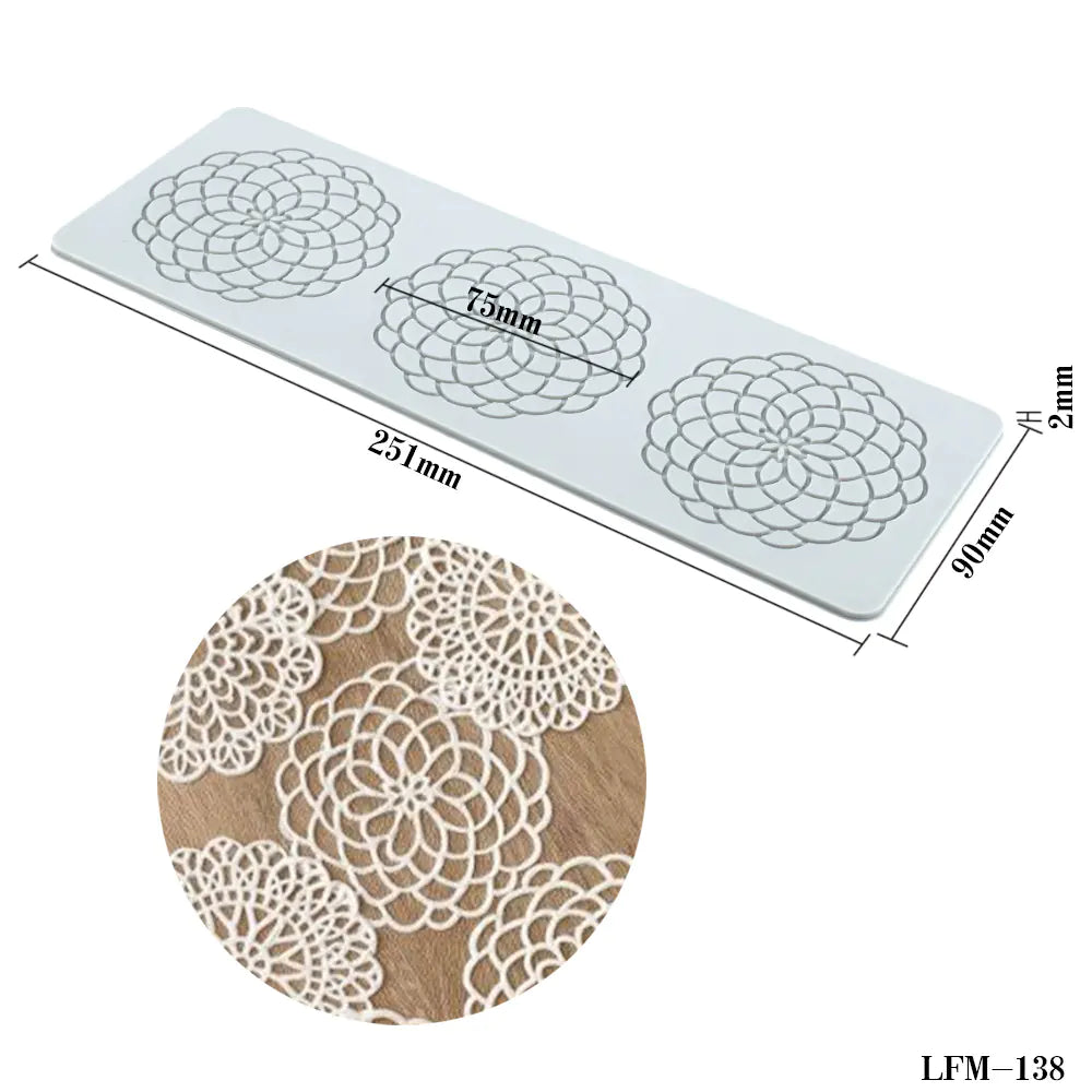 Silicone Lace Mat for Cake Decorating and Baking Tools - Lunqara 