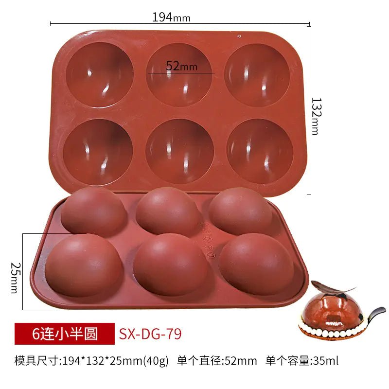 Lunqara 6 - Cavity Silicone Mold for DIY Chocolate & Candy - Lunqara