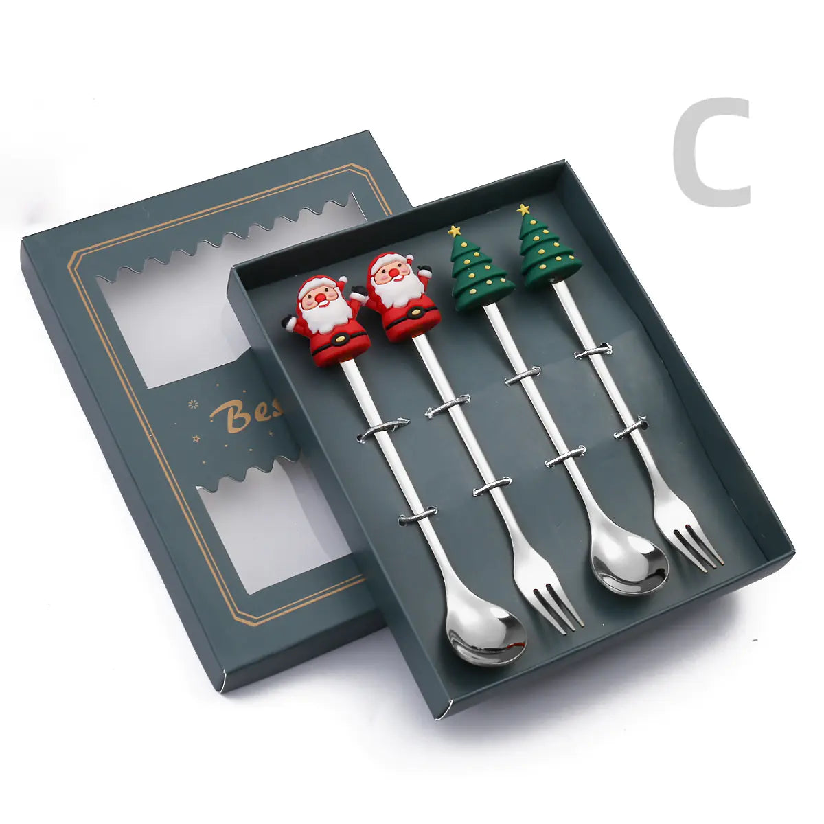 Cartoon Christmas Spoon Cutlery Set for Desserts