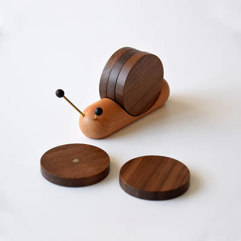 Creative Snail Wooden Coaster - Heat Resistant Mat