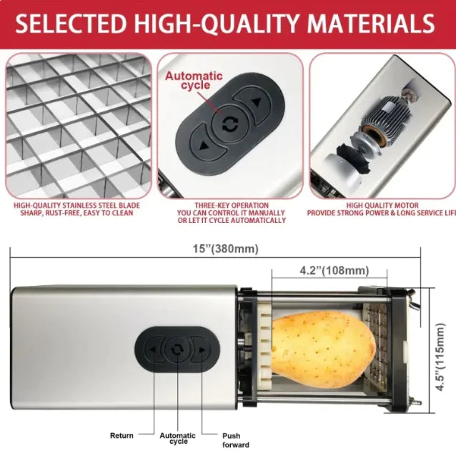 Electric French Fry & Vegetable Cutter - Lunqara 
