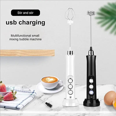 Portable USB Rechargeable Electric Milk Frother - Lunqara