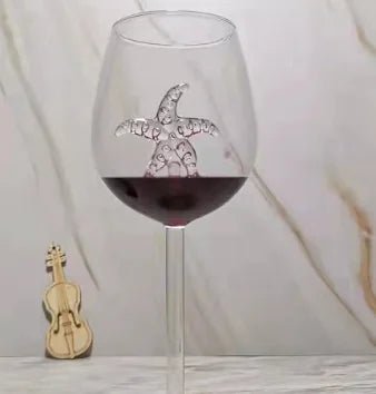 Creative Shark High Wine Glass with Octopus Design - Lunqara