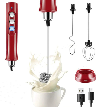Portable USB Rechargeable Electric Milk Frother - Lunqara