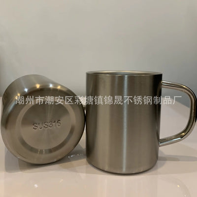 Double-Layer Insulated 316 Stainless Steel Mug with Lid