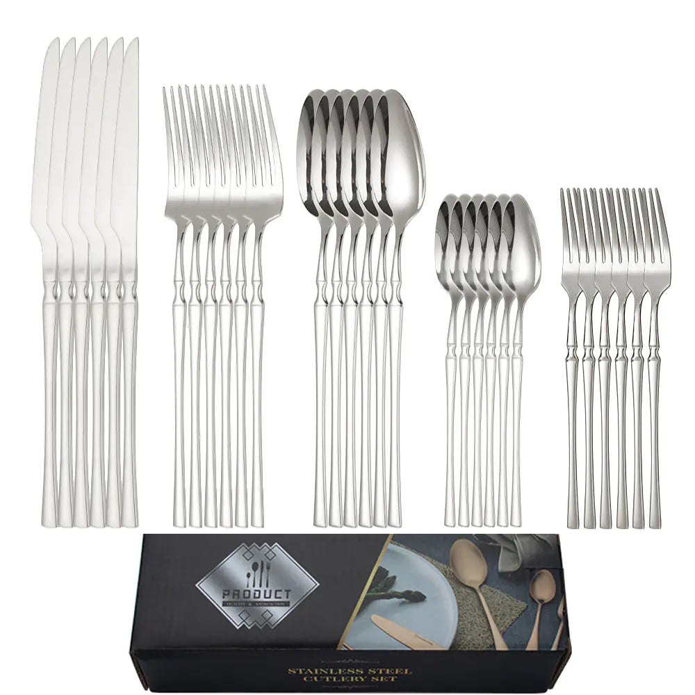 Titanium Coated Stainless Steel Cutlery Set for Dining