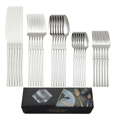 Titanium Coated Stainless Steel Cutlery Set for Dining