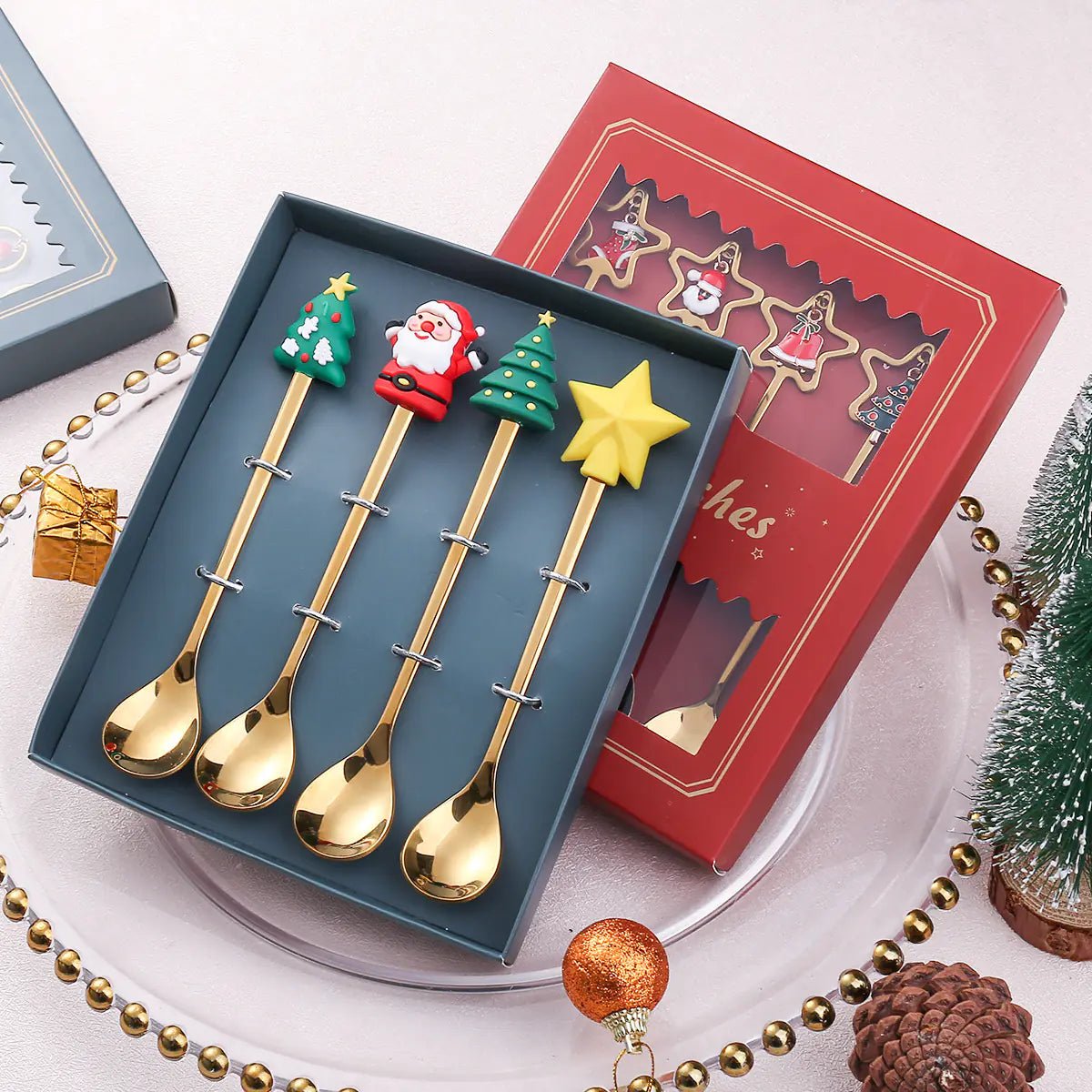 Cartoon Christmas Spoon Cutlery Set for Desserts - Lunqara