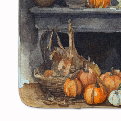 Australian Terrier Fall Kitchen Pumpkins Memory Foam Kitchen Mat - Lunqara 