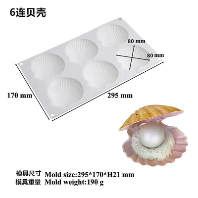 New Ocean Shell Silicone Mousse Cake Mold for Baking