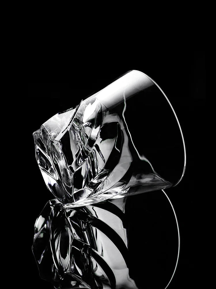 Nordic Style Crystal Whiskey Glass Set with Wooden Gift Box – Couples Edition