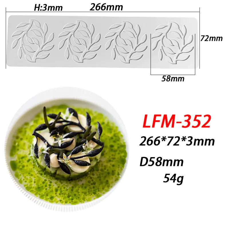 Silicone Mold for Leaf Ring Fondant Lace Decoration