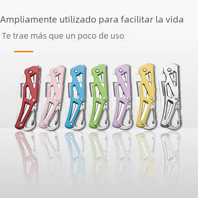 Mini Folding Key Knife - Stainless Steel Outdoor Tool