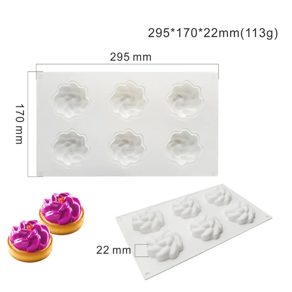 Heart - Shaped Sandstone Cake Silicone Mold and Steel Ring - Lunqara