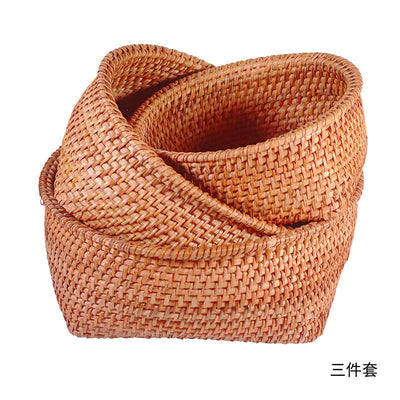 Handmade Vietnamese Wicker Candy Basket Set (3 Pieces) - Lunqara 