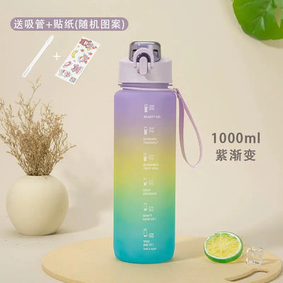 Three-Color Gradient Outdoor Sports Water Bottle