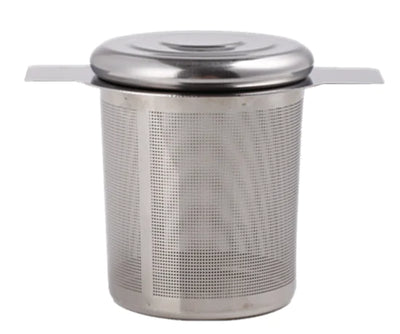 304 Stainless Steel Tea Strainer with Lid and Handle