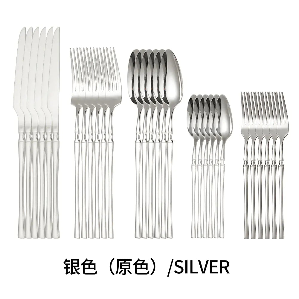 Titanium Coated Stainless Steel Cutlery Set for Dining