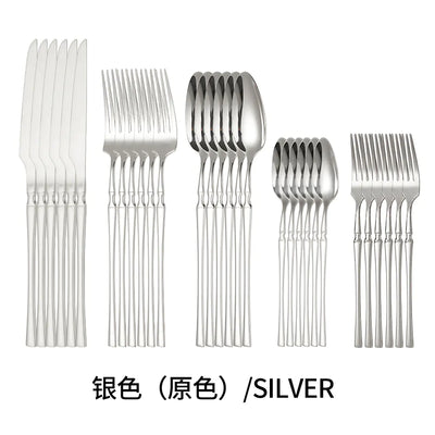 Titanium Coated Stainless Steel Cutlery Set for Dining