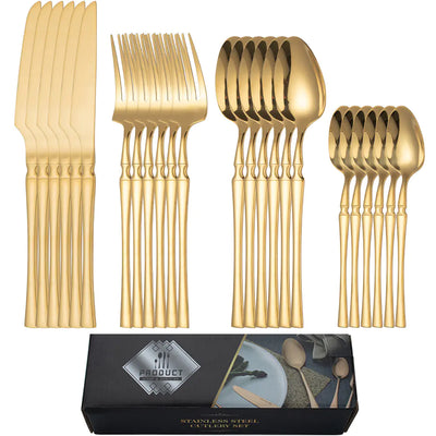 Titanium Coated Stainless Steel Cutlery Set for Dining