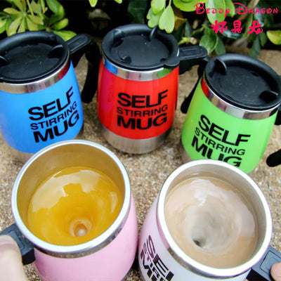 304 Stainless Steel Automatic Stirring Coffee Mug - Lunqara