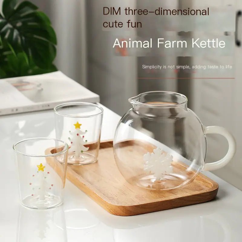 Cute Big Belly Cold Water Jug with Animal Farm Design - Lunqara