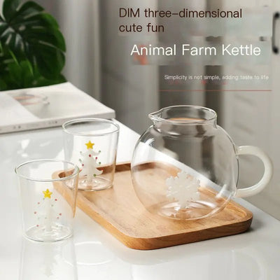 Cute Big Belly Cold Water Jug with Animal Farm Design - Lunqara