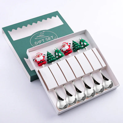 Cartoon Christmas Spoon Cutlery Set for Desserts