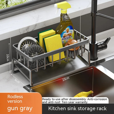 Multifunctional Kitchen Sink Organizer with Draining Rack - Lunqara 
