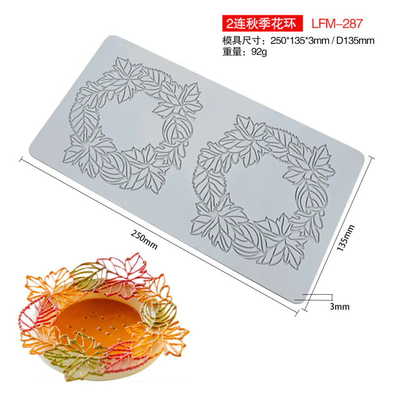 New Silicone Geometric Oval Lace Mat for Cake Decor