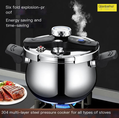 24cm Explosion-Proof Pressure Cooker, 304 Stainless Steel