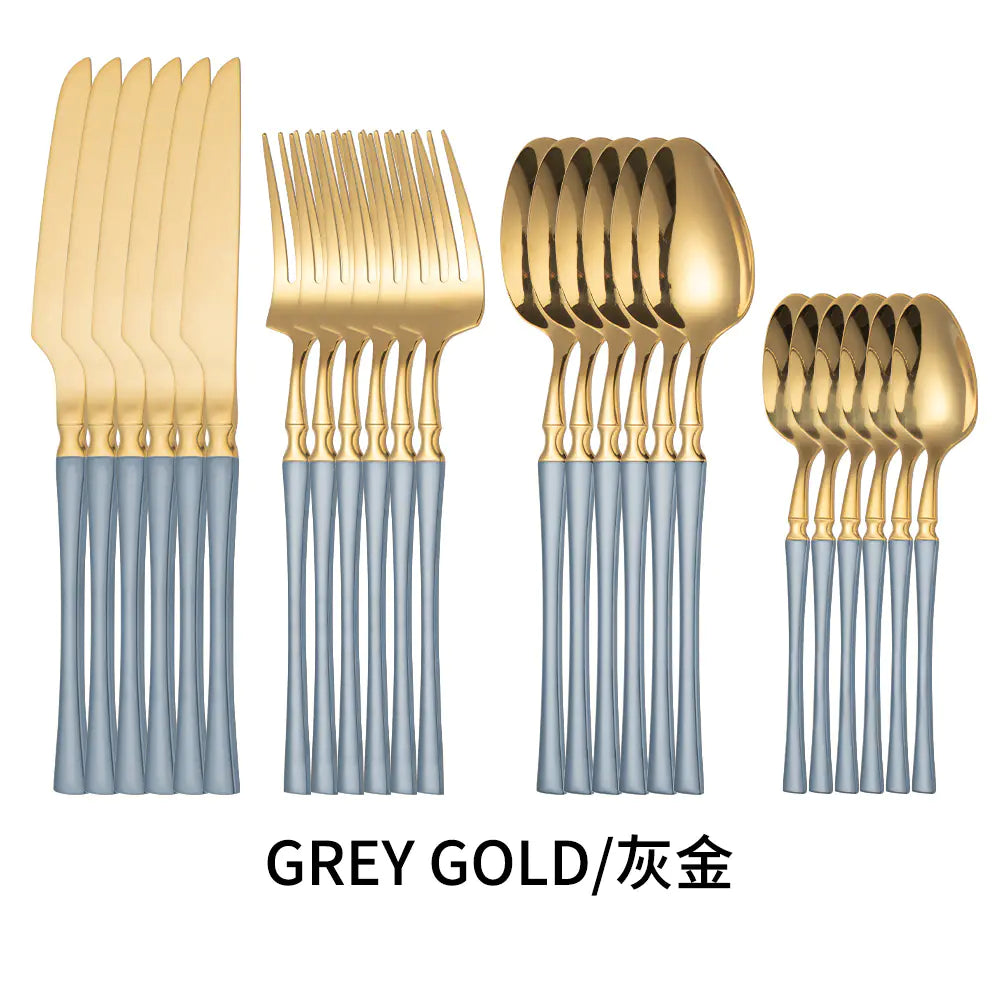 Titanium Coated Stainless Steel Cutlery Set for Dining