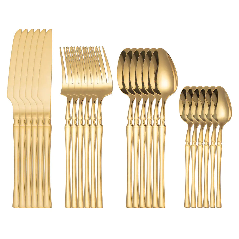 Titanium Coated Stainless Steel Cutlery Set for Dining