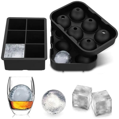 Silicone Ice Cube Tray Set - Food Grade Honeycomb Design - Lunqara