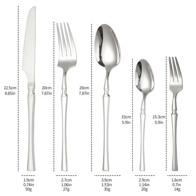 Titanium Coated Stainless Steel Cutlery Set for Dining