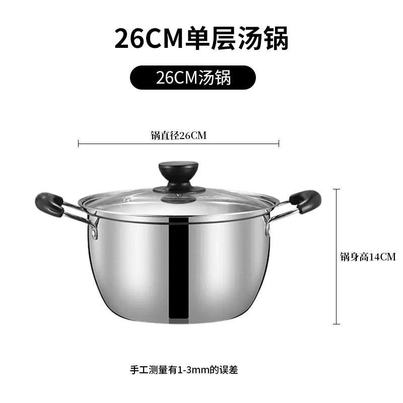 Thick Stainless Steel Double-Layer Steamer Pot (Large Capacity) - Lunqara 
