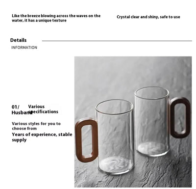 Smoky Gray Borosilicate Glass Water Cup - Lunqara 