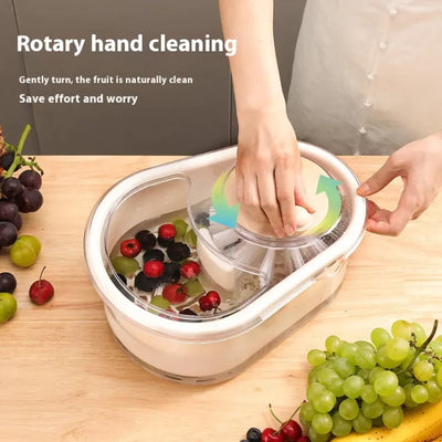 Multi-Function Fruit and Vegetable Washing & Drain Basket, Household Kitchen Cleaner - Lunqara 