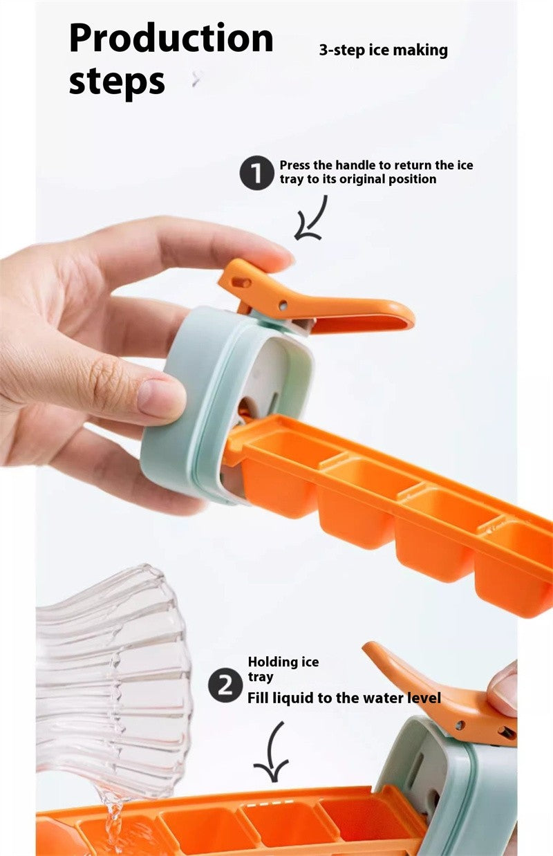 Ice Cube Mold Household Ice Maker Food Grade Press Ice Tray Ice Cube Maker Ice Tray Mold With Storage Box