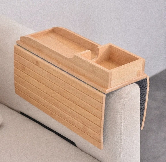 Bamboo Sofa Arm Rest Tray - Lunqara 
